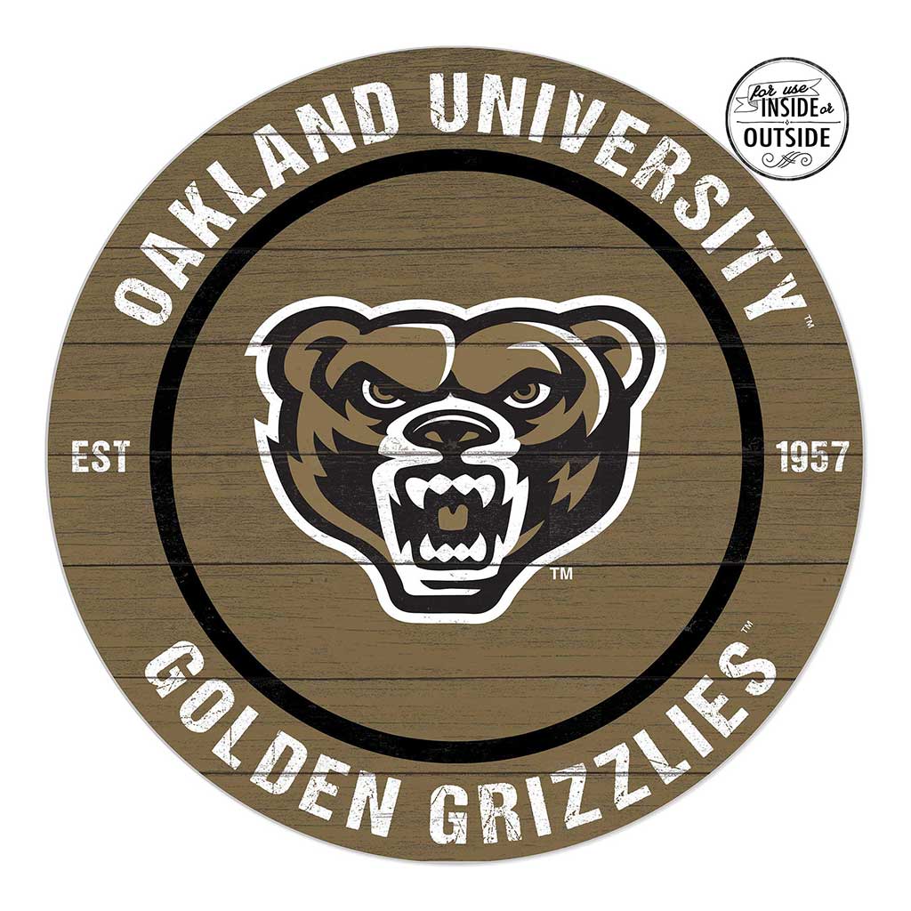 20x20 Indoor Outdoor Colored Circle Oakland University Golden Grizzlies