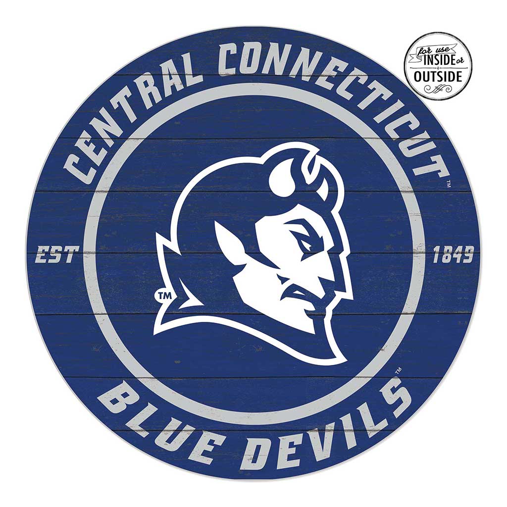 20x20 Indoor Outdoor Colored Circle Central Connecticut State Blue Devils
