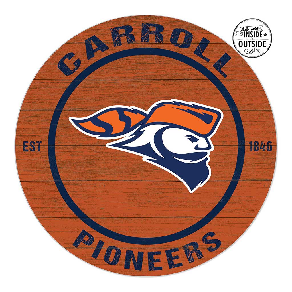 20x20 Indoor Outdoor Colored Circle Carroll University PIONEERS