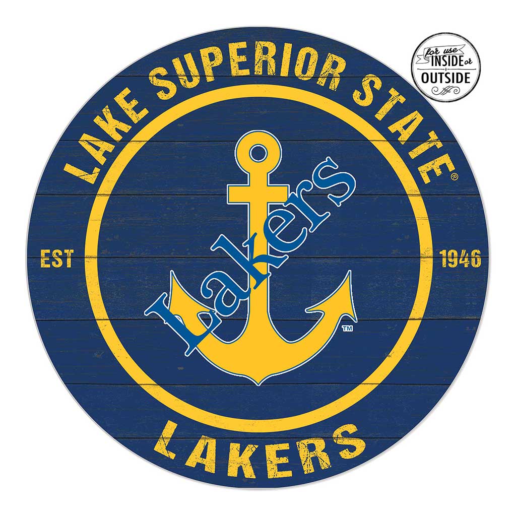 20x20 Indoor Outdoor Colored Circle Lake Superior State University LAKERS