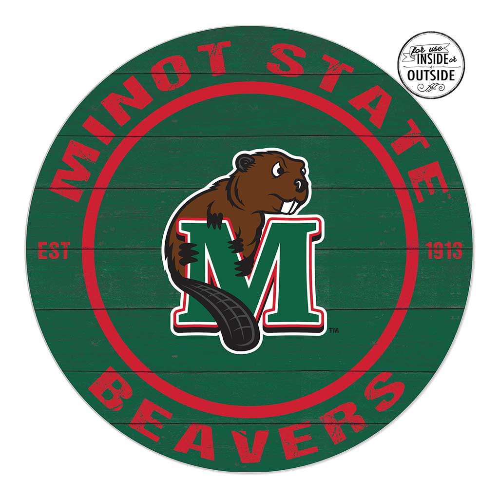 20x20 Indoor Outdoor Colored Circle Minot State Beavers