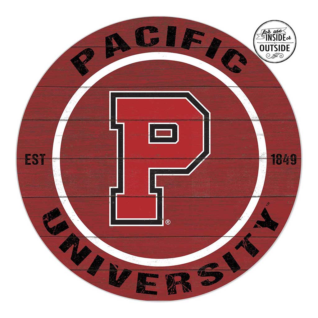 20x20 Indoor Outdoor Colored Circle Pacific University Boxers