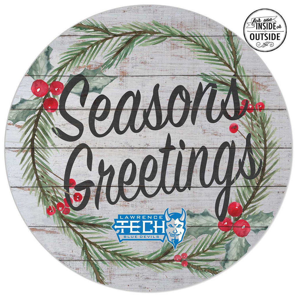 20x20 Indoor Outdoor Seasons Greetings Sign Lawrence Technological University Blue Devils