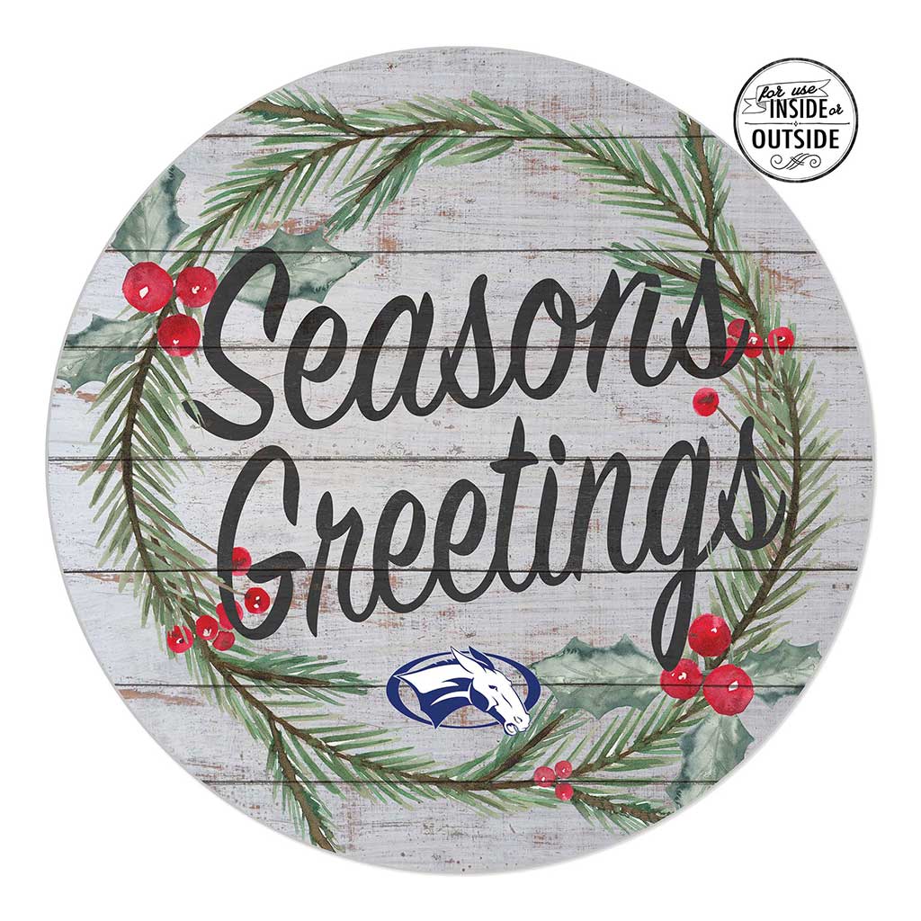 20x20 Indoor Outdoor Seasons Greetings Sign Colby College White Mules