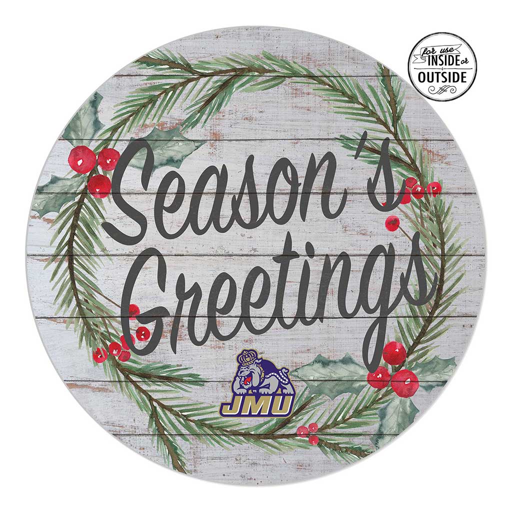 20x20 Indoor Outdoor Seasons Greetings Sign James Madison Dukes