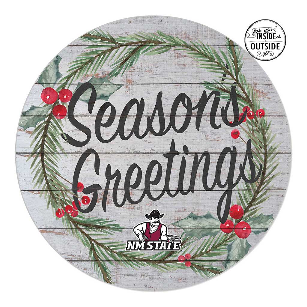 20x20 Indoor Outdoor Seasons Greetings Sign New Mexico State Aggies