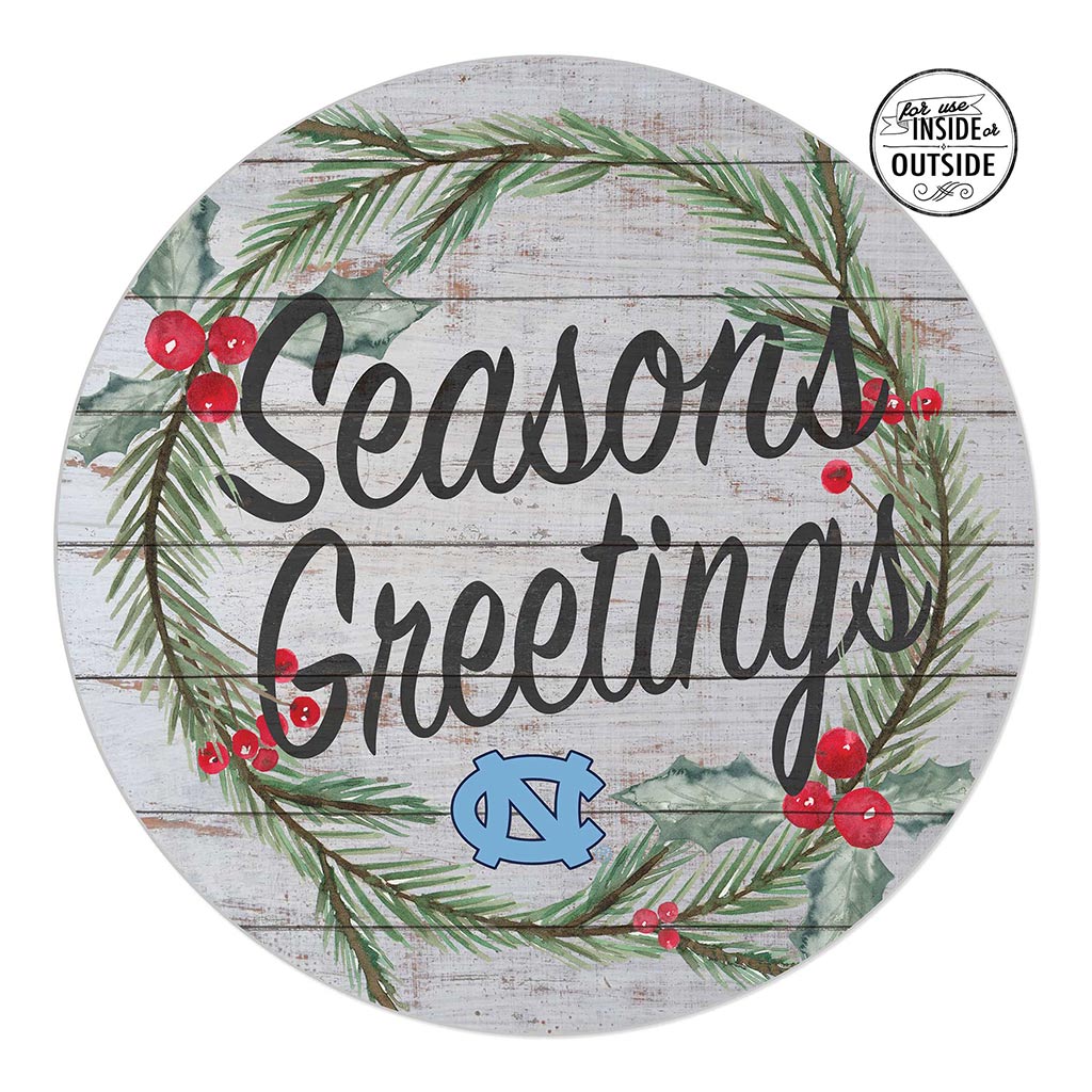 20x20 Indoor Outdoor Seasons Greetings Sign North Carolina (Chapel Hill) Tar Heels