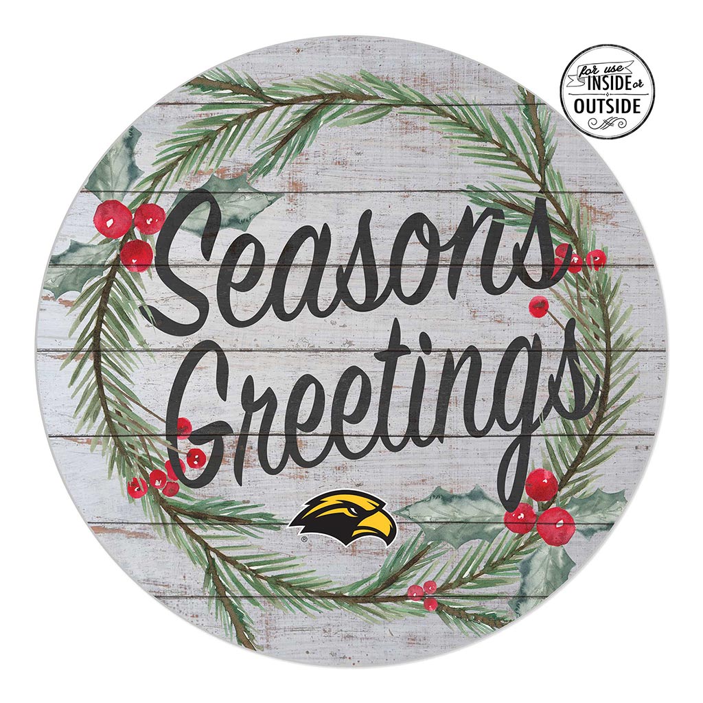 20x20 Indoor Outdoor Seasons Greetings Sign Southern Mississippi Golden Eagles