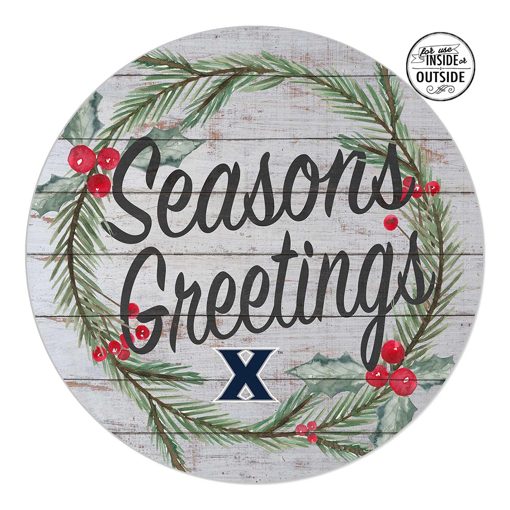 20x20 Indoor Outdoor Seasons Greetings Sign Xavier Ohio Musketeers