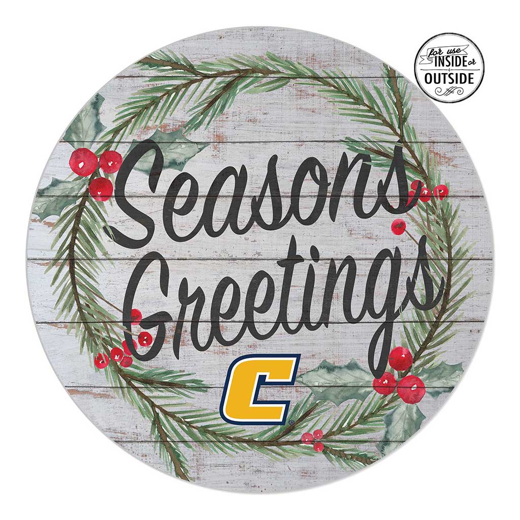 20x20 Indoor Outdoor Seasons Greetings Sign Tennessee Chattanooga Mocs