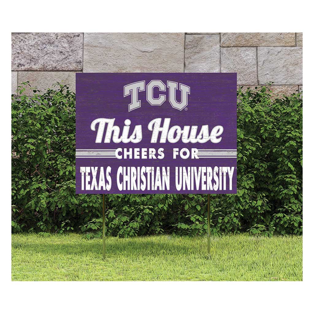 18x24 Lawn Sign Texas Christian Horned Frogs