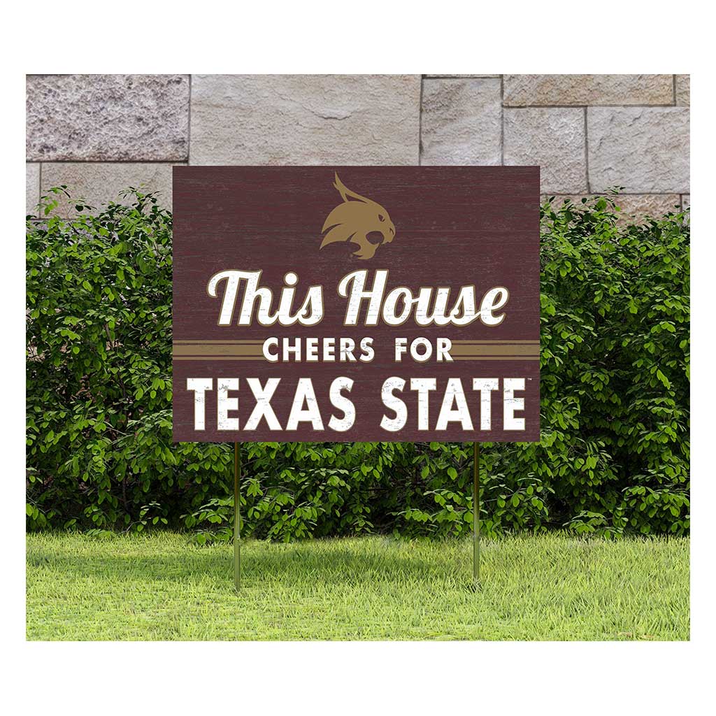 18x24 Lawn Sign Texas State Bobcats