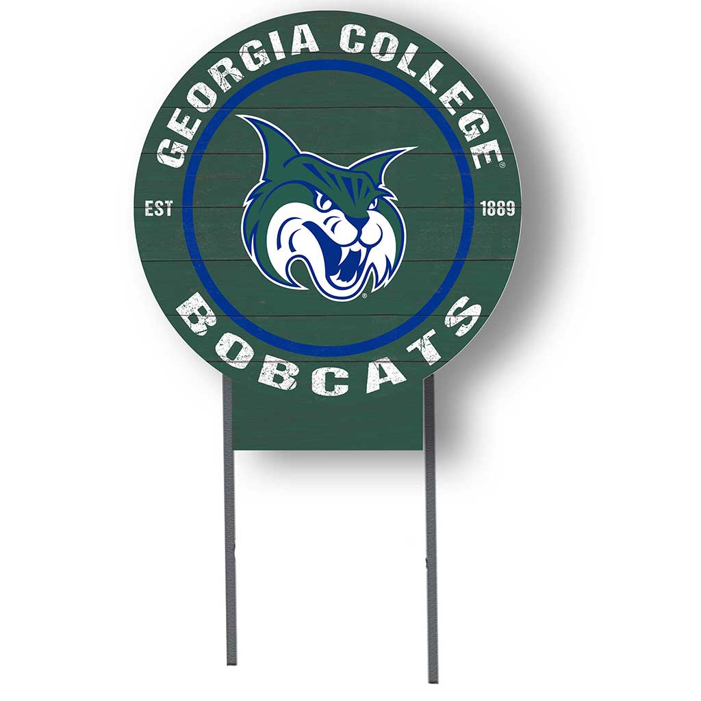 20x20 Circle Color Logo Lawn Sign Georgia College Bobcats