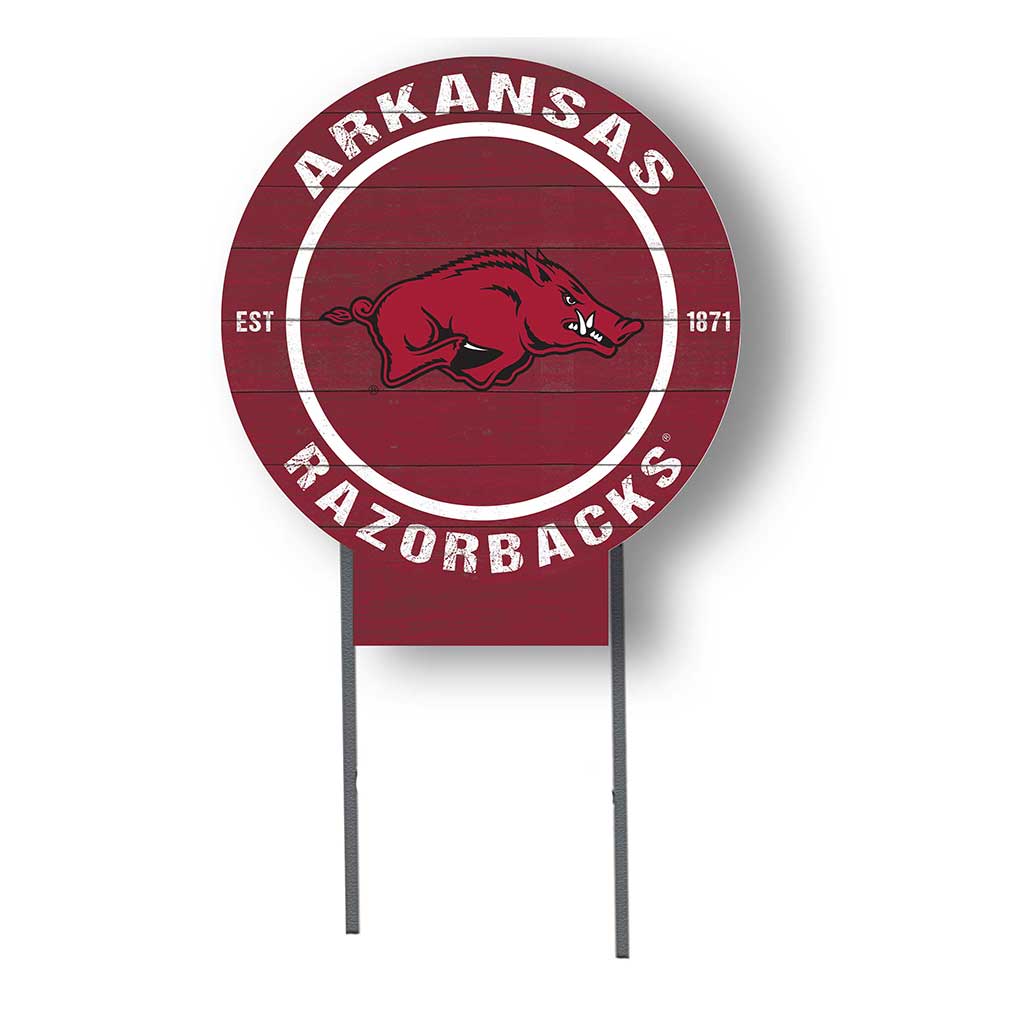 20x20 Circle Color Logo Lawn Sign Arkansas Razorbacks