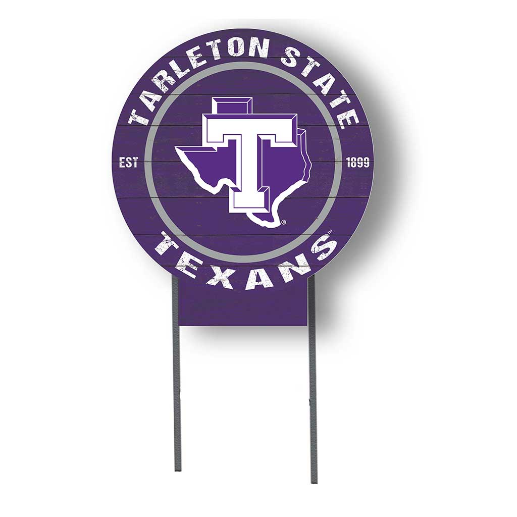 20x20 Circle Color Logo Lawn Sign Tarleton State University Texans