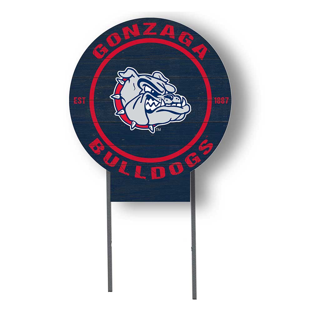 20x20 Circle Color Logo Lawn Sign Gonzaga Bulldogs