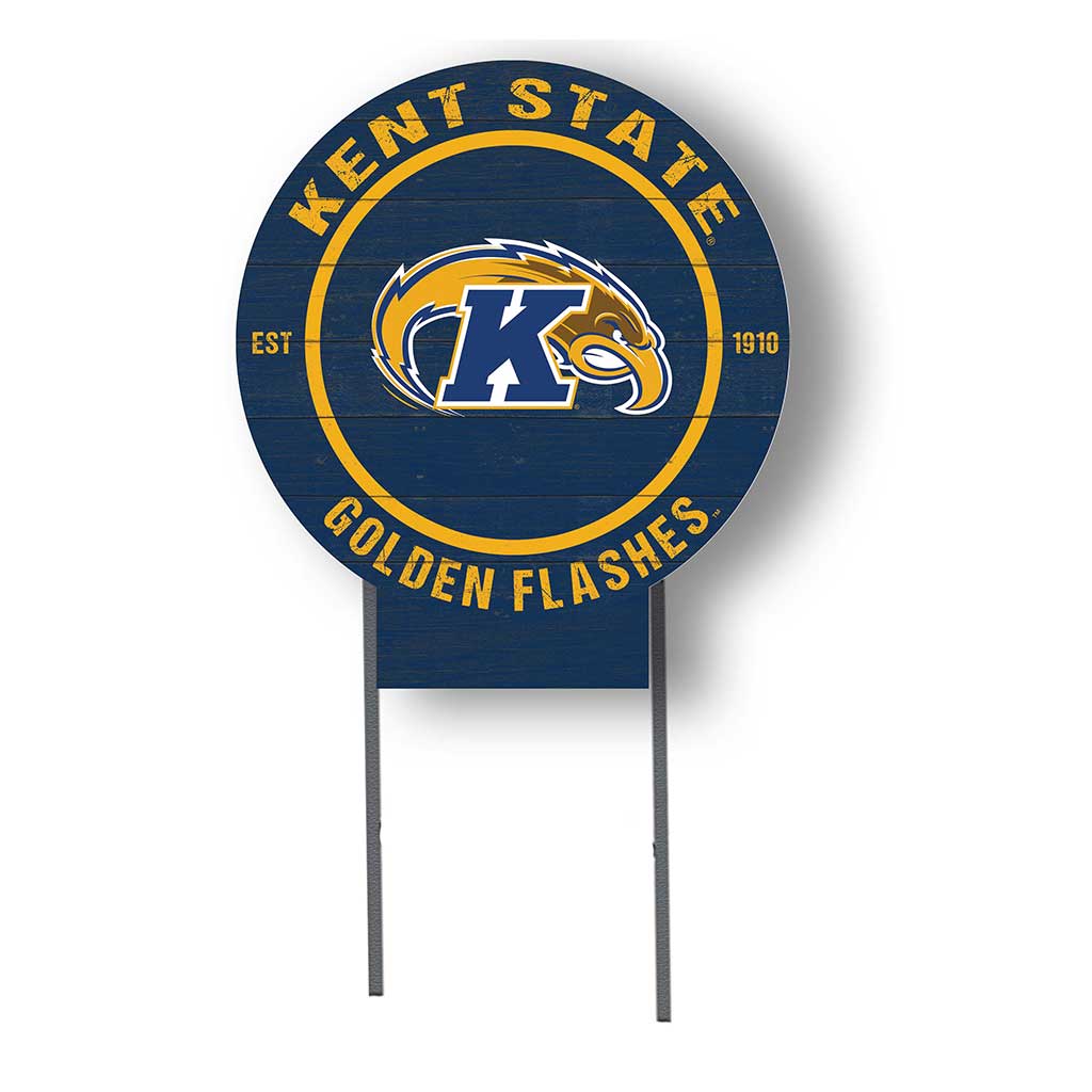 20x20 Circle Color Logo Lawn Sign Kent State Golden Flashes