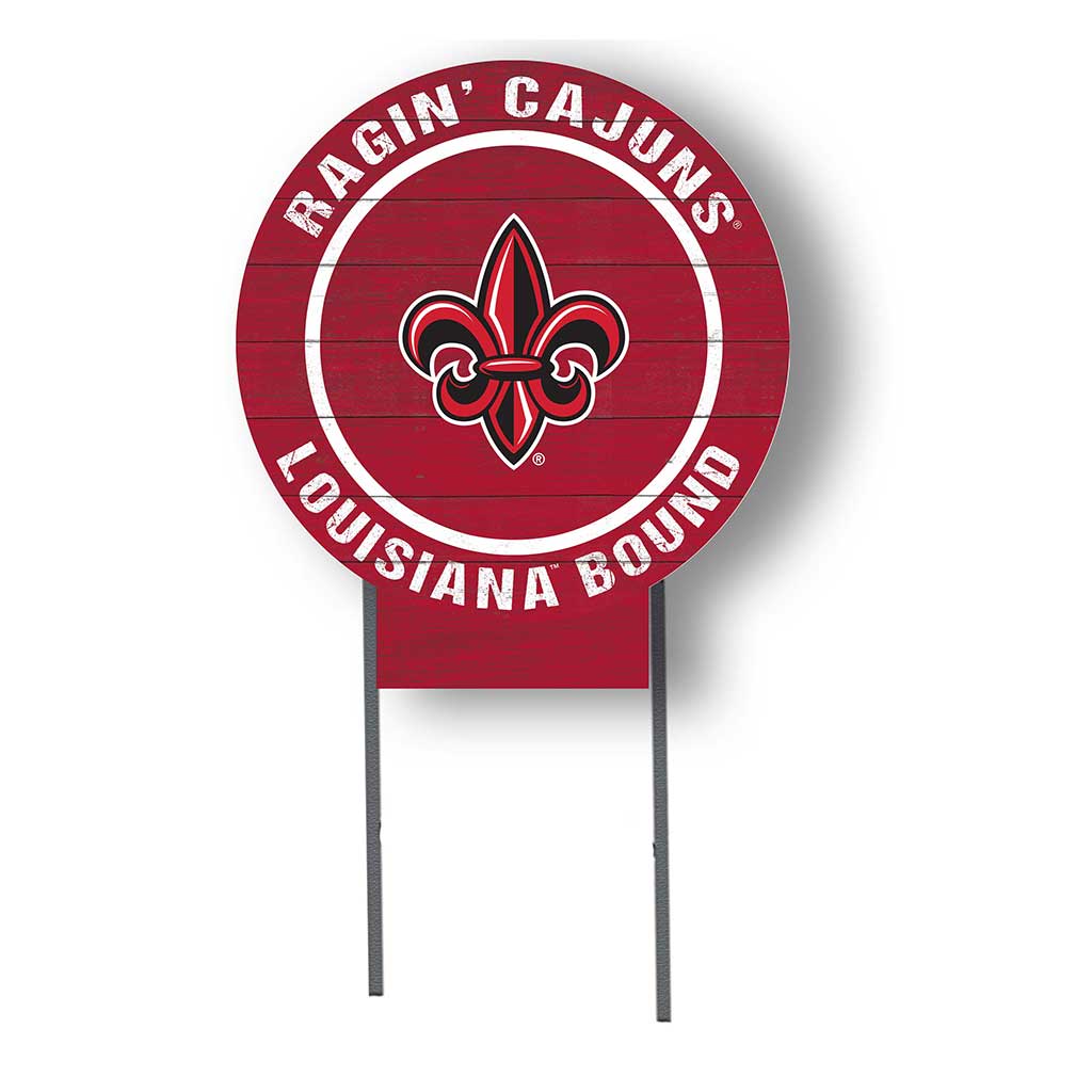 20x20 Circle Color Logo Lawn Sign Louisiana State Lafayette Ragin Cajuns Special