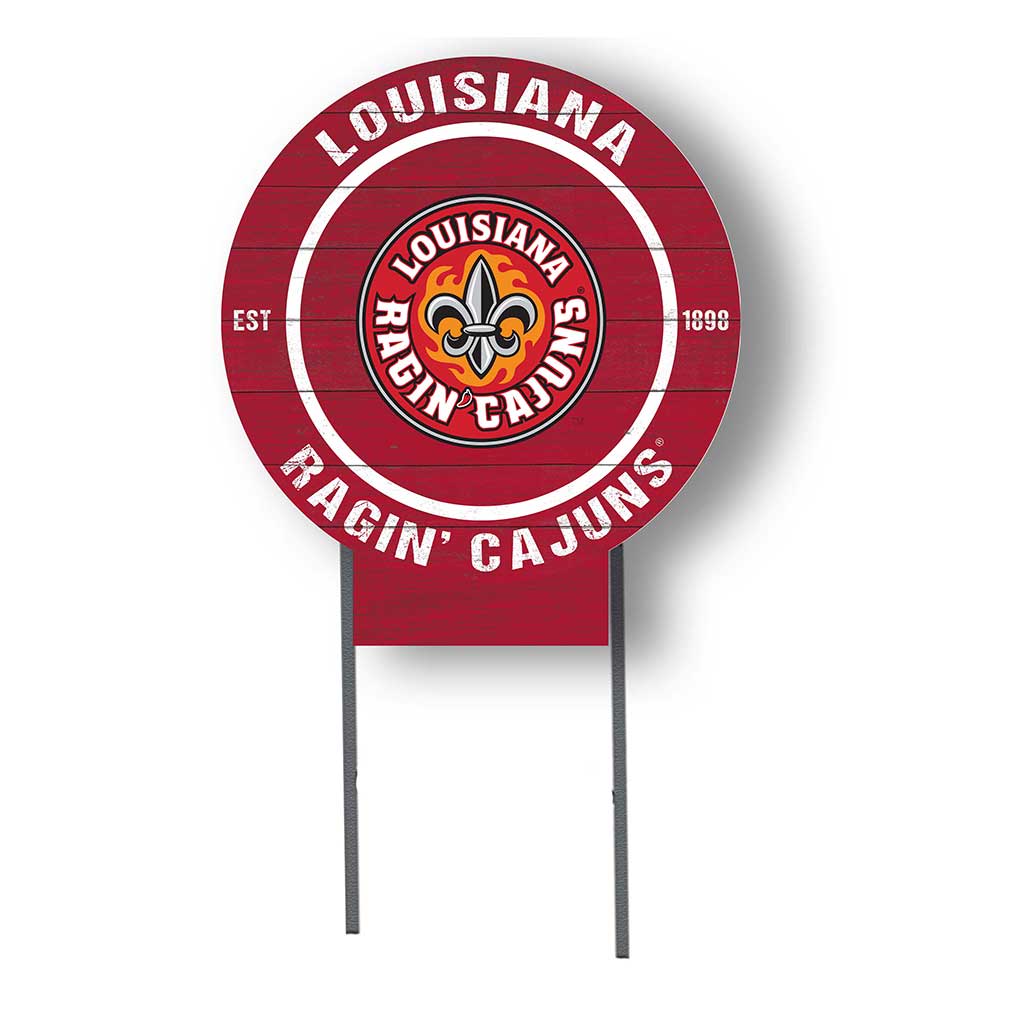 20x20 Circle Color Logo Lawn Sign Louisiana State Lafayette Ragin Cajuns
