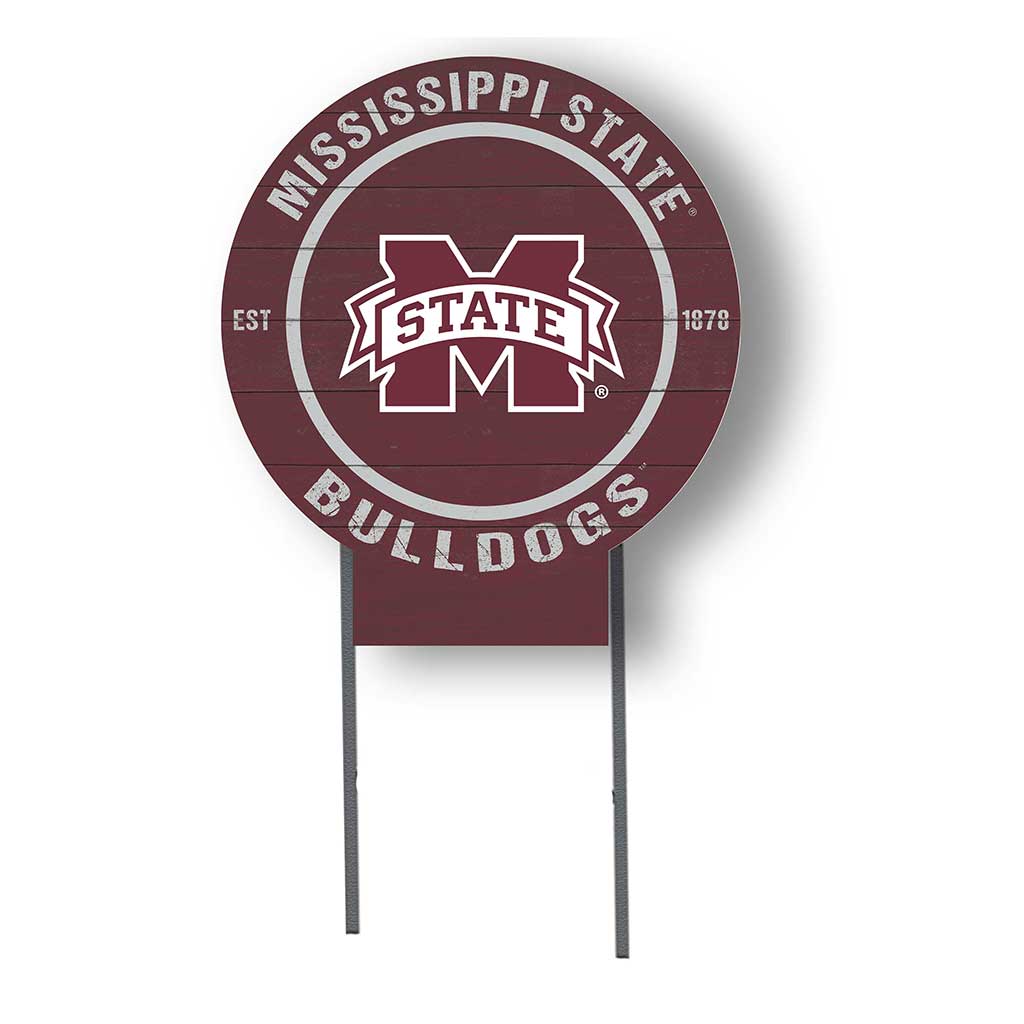 20x20 Circle Color Logo Lawn Sign Mississippi State Bulldogs