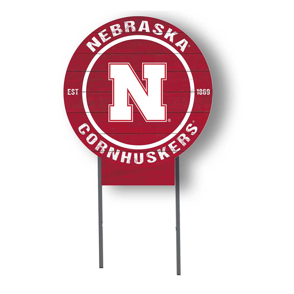 20x20 Circle Color Logo Lawn Sign Nebraska Cornhuskers