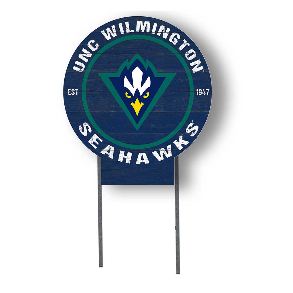 20x20 Circle Color Logo Lawn Sign North Carolina (Wilmington) Seahawks