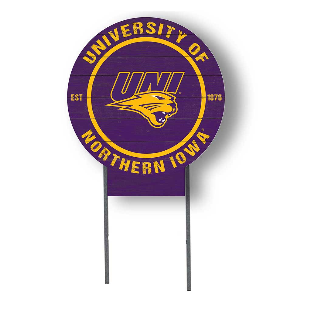 20x20 Circle Color Logo Lawn Sign Northern Iowa Panthers