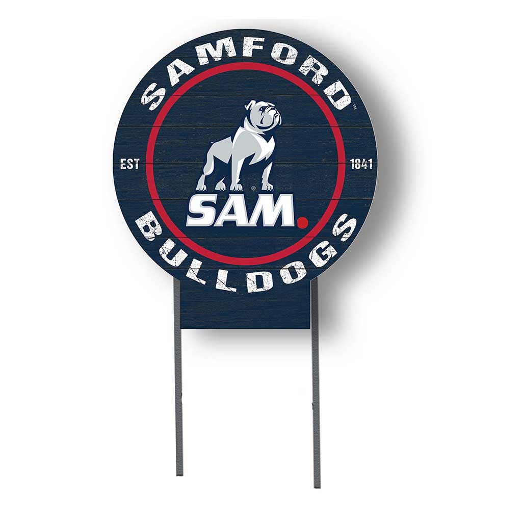 20x20 Circle Color Logo Lawn Sign Samford Bulldogs