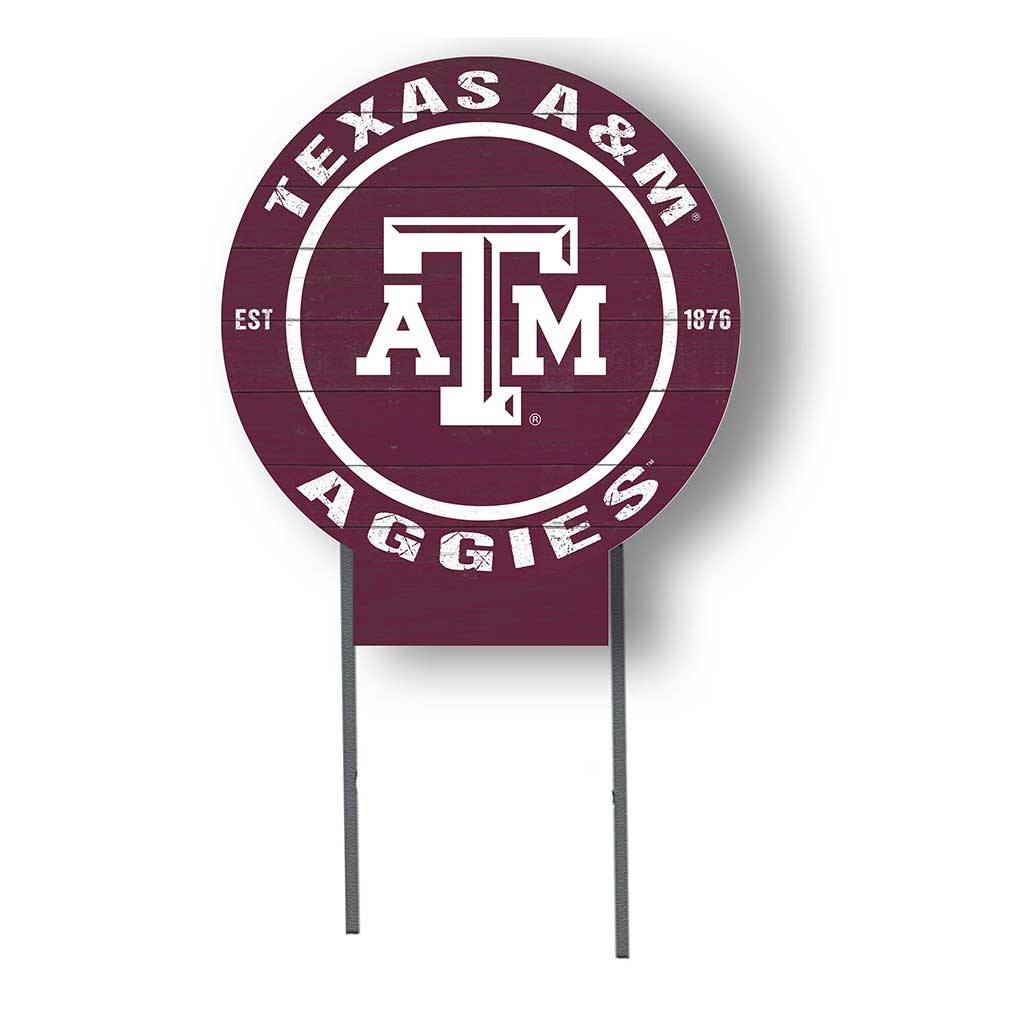20x20 Circle Color Logo Lawn Sign Texas A&M Aggies