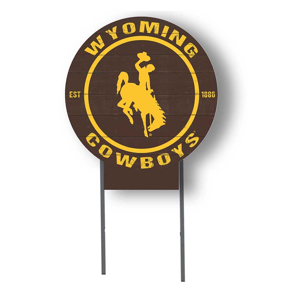 20x20 Circle Color Logo Lawn Sign Wyoming Cowboys