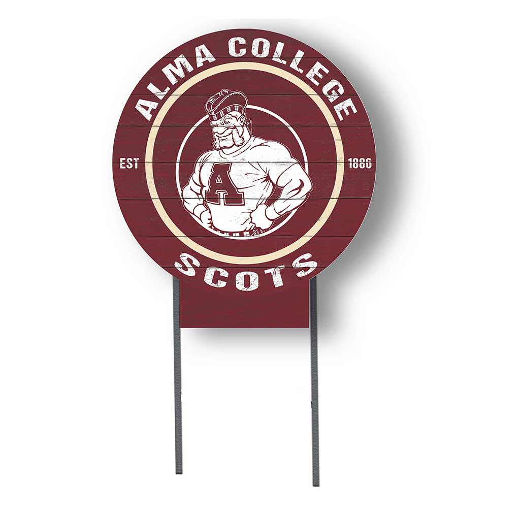 20x20 Circle Color Logo Lawn Sign Alma College