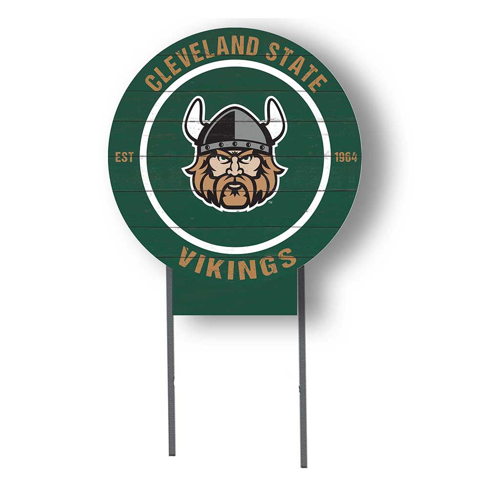 20x20 Circle Color Logo Lawn Sign Cleveland State Vikings