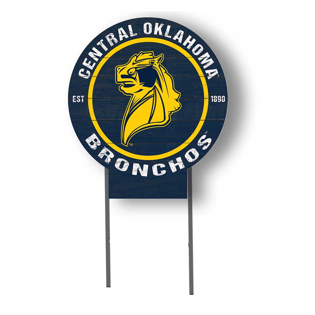 20x20 Circle Color Logo Lawn Sign Central Oklahoma BRONCHOS