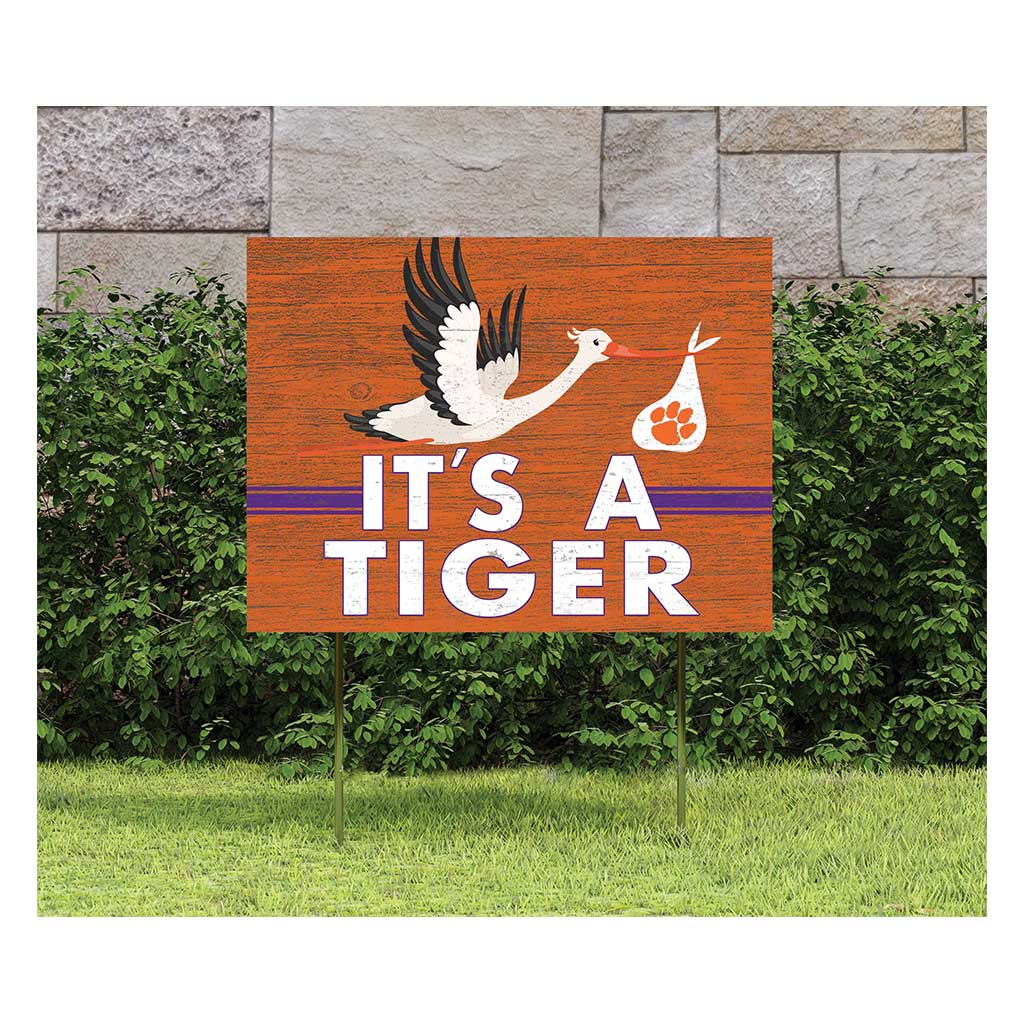 18x24 Lawn Sign Stork Yard Sign It's A Clemson Tigers