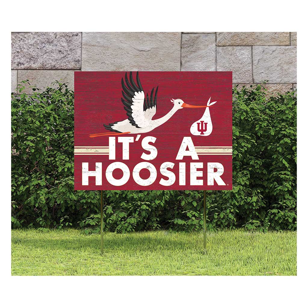 18x24 Lawn Sign Stork Yard Sign It's A Indiana Hoosiers