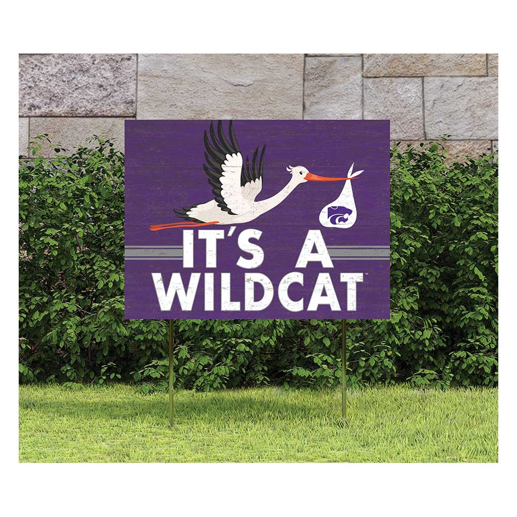 18x24 Lawn Sign Stork Yard Sign It's A Kansas State Wildcats