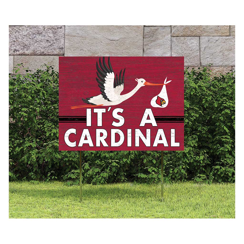 18x24 Lawn Sign Stork Yard Sign It's A Louisville Cardinals