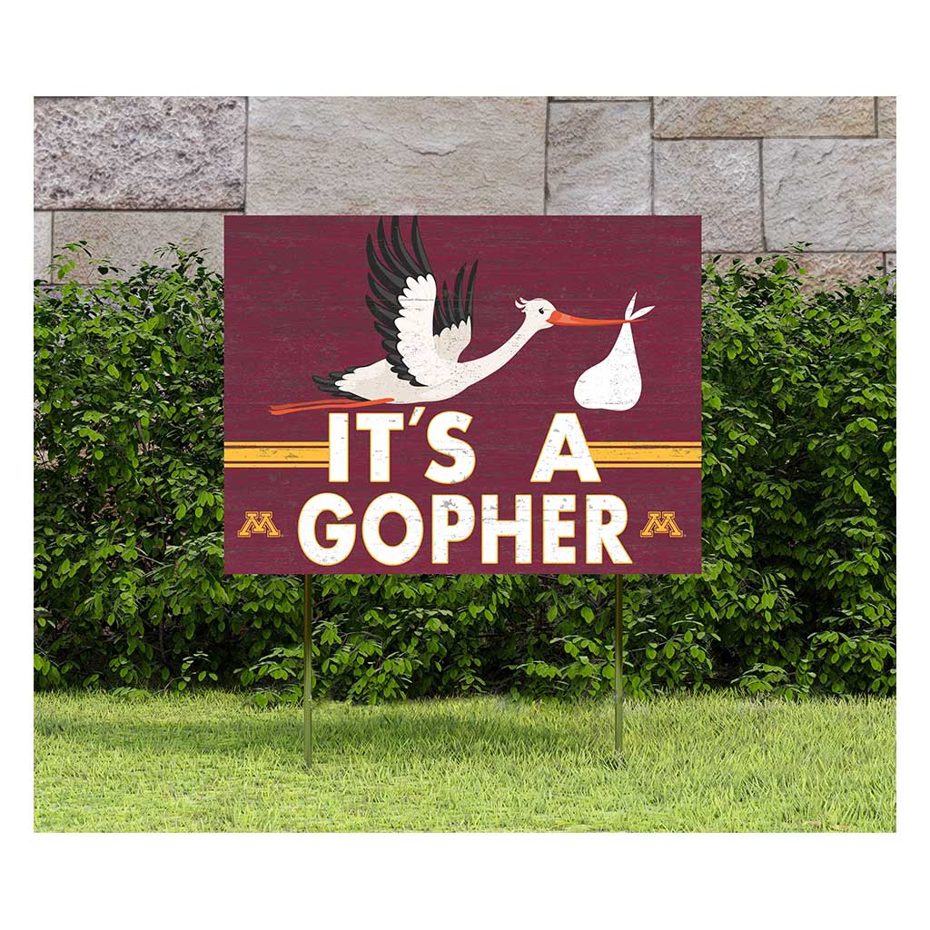 18x24 Lawn Sign Stork Yard Sign It's A Minnesota Golden Gophers