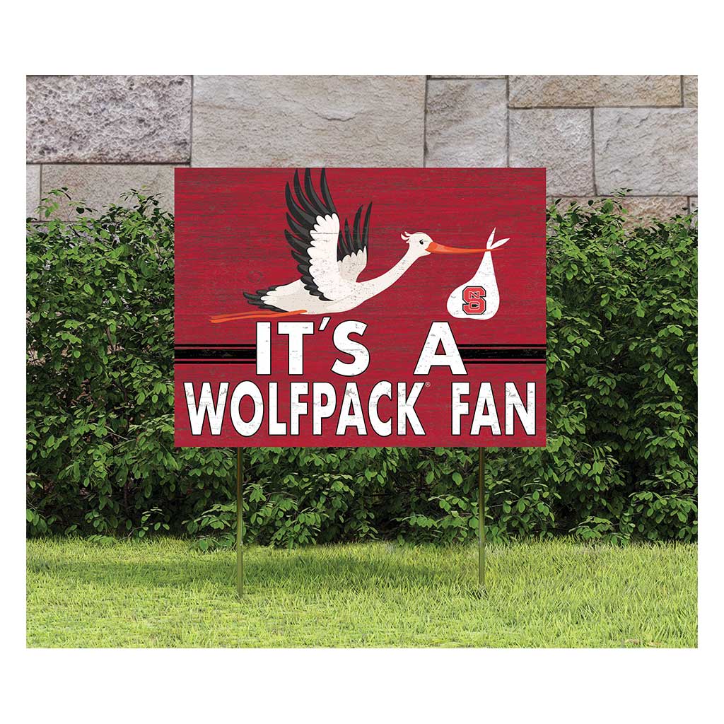 18x24 Lawn Sign Stork Yard Sign It's A North Carolina State Wolfpack