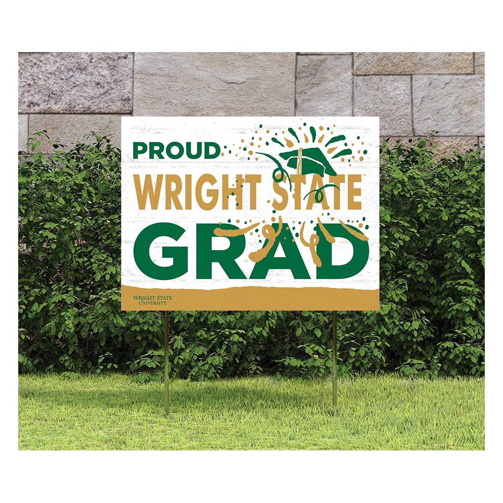 18x24 Lawn Sign Proud Grad With Logo Wright State University Lake Campus