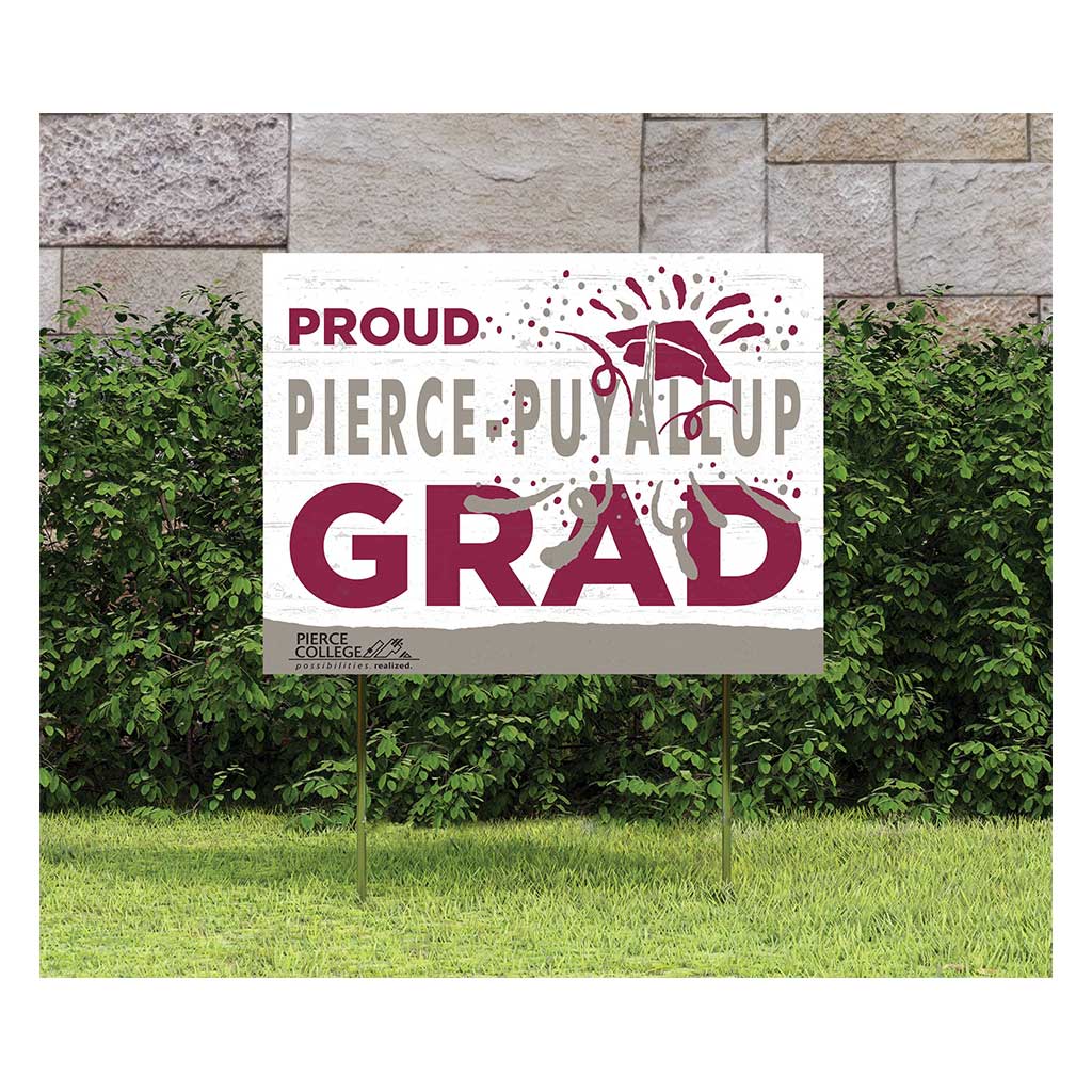 18x24 Lawn Sign Proud Grad With Logo Pierce College Fort Steilacoom Campus Raiders