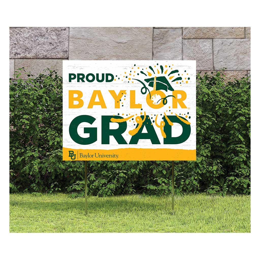 18x24 Lawn Sign Proud Grad With Logo Baylor Bears