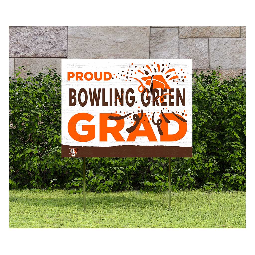 18x24 Lawn Sign Proud Grad With Logo Bowling Green Falcons