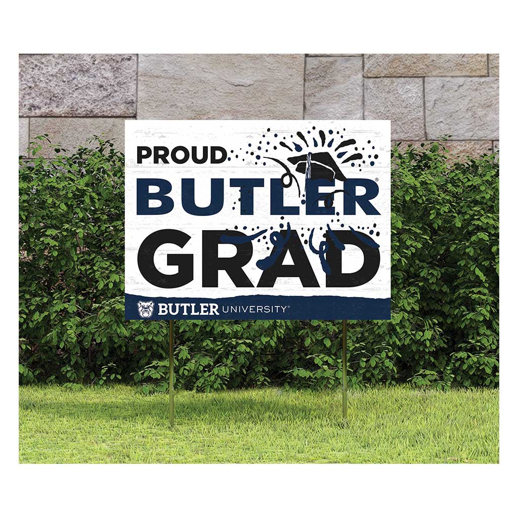18x24 Lawn Sign Proud Grad With Logo Butler Bulldogs