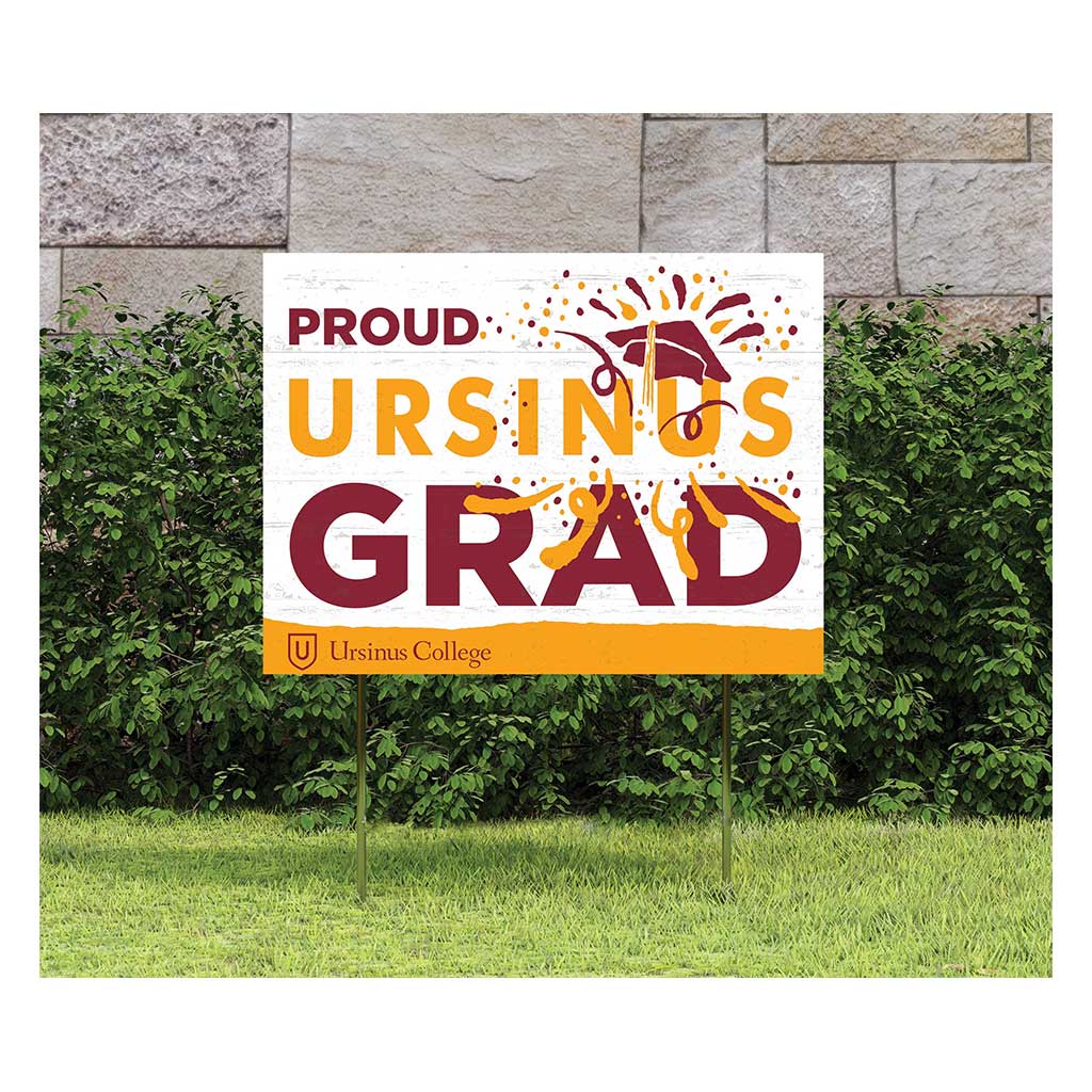 18x24 Lawn Sign Proud Grad With Logo Ursinus College Bears