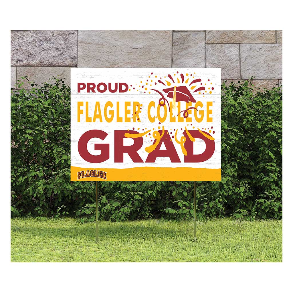 18x24 Lawn Sign Proud Grad With Logo Flagler College
