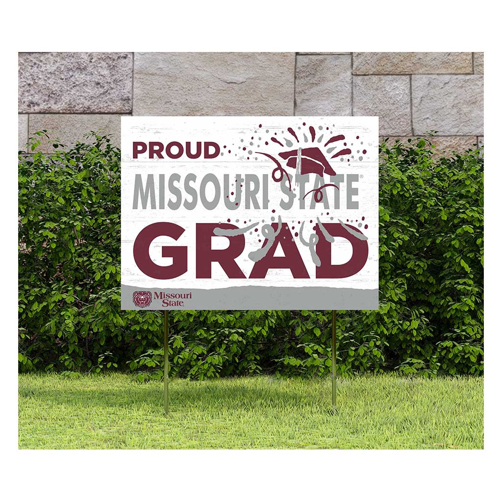 18x24 Lawn Sign Proud Grad With Logo Missouri State Bears