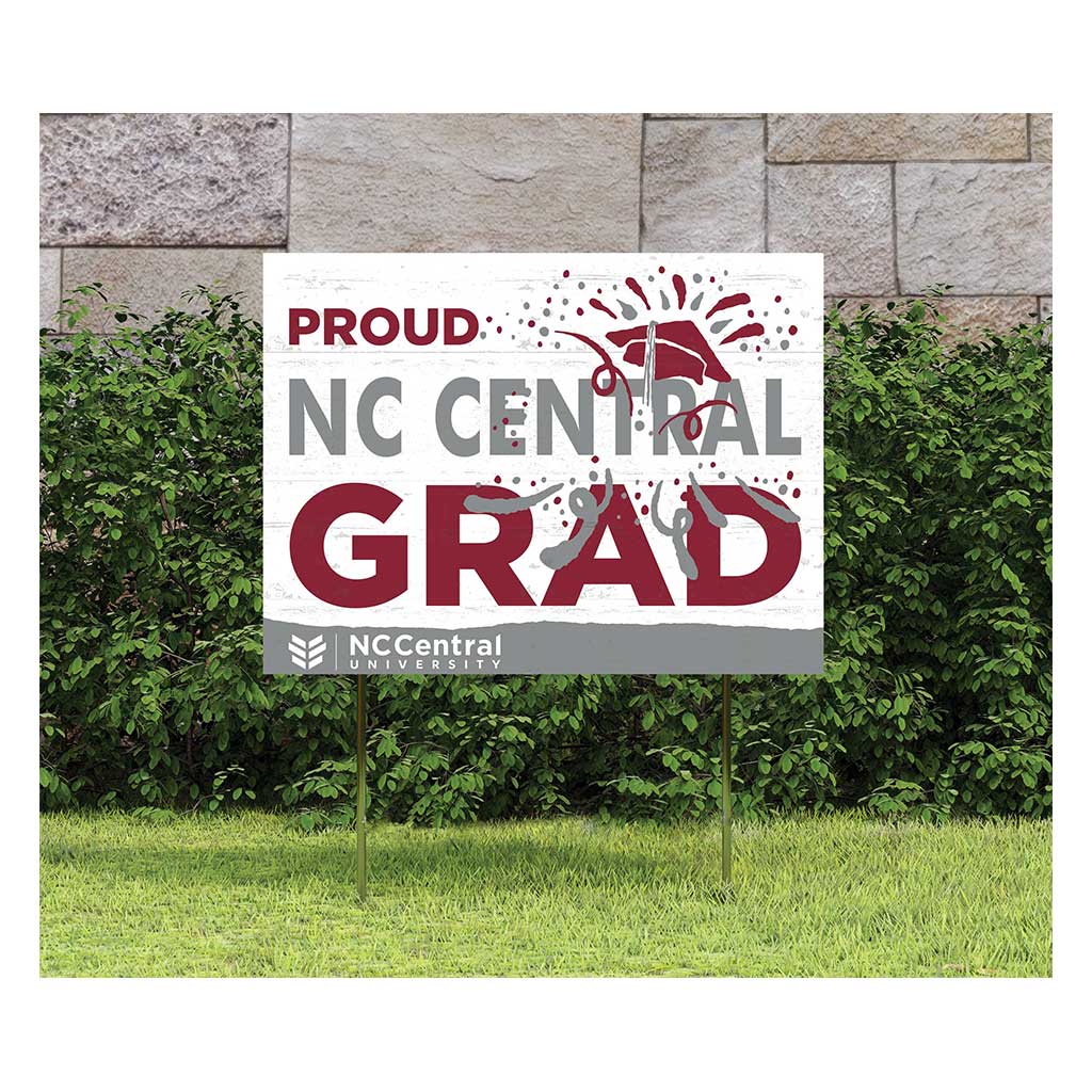 18x24 Lawn Sign Proud Grad With Logo North Carolina Central Eagles