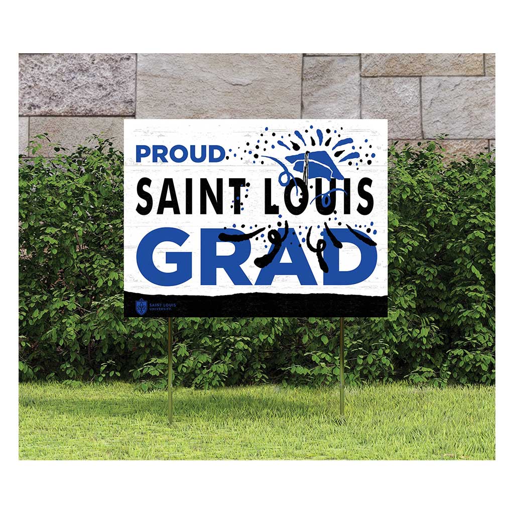 18x24 Lawn Sign Proud Grad With Logo Saint Louis Billikens