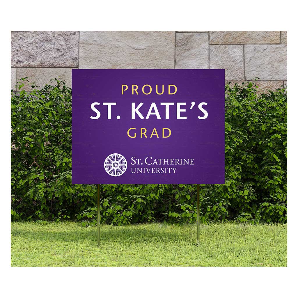 18x24 Lawn Sign Proud Grad With Logo St. Catherine Wildcats